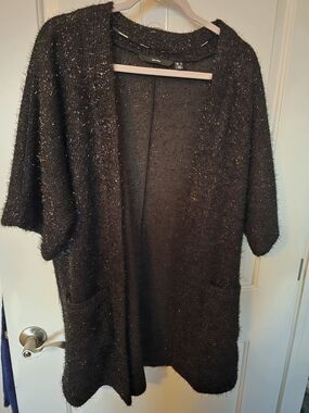 Vero Moda Black Sparkle Open Cardigan